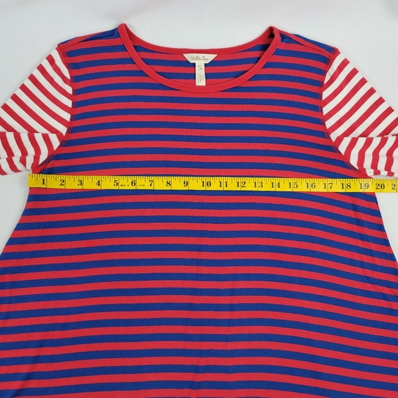 Matilda Jane Catch Some Zs Modal Blend PJ Stripe Shirt Top Sz L - Picture 7 of 12